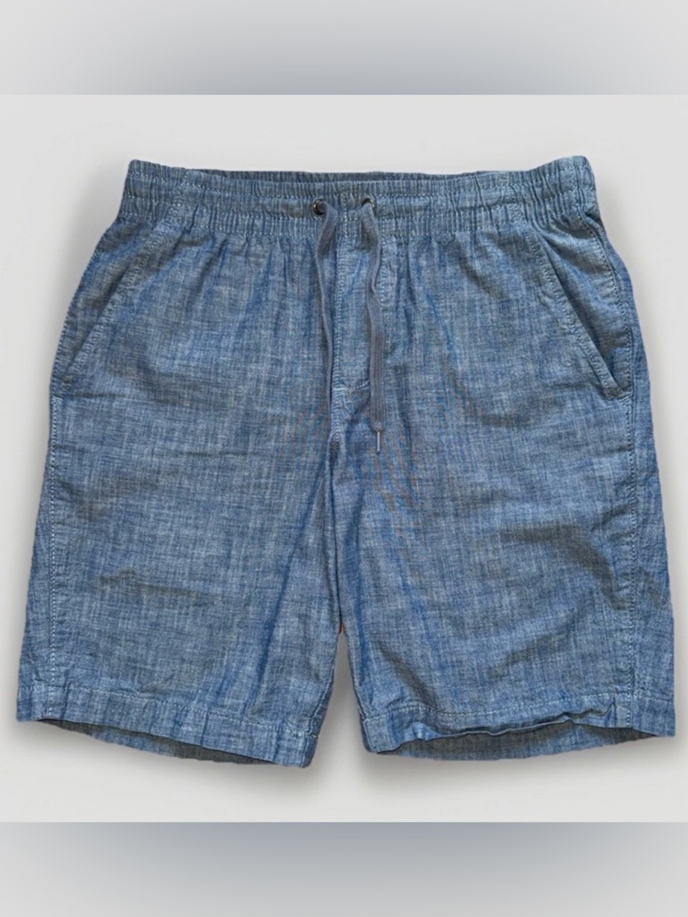 Sonoma Men Sz 30 Dock Shorts Cotton Drwastring Pull On Blue Pocketed Short Used